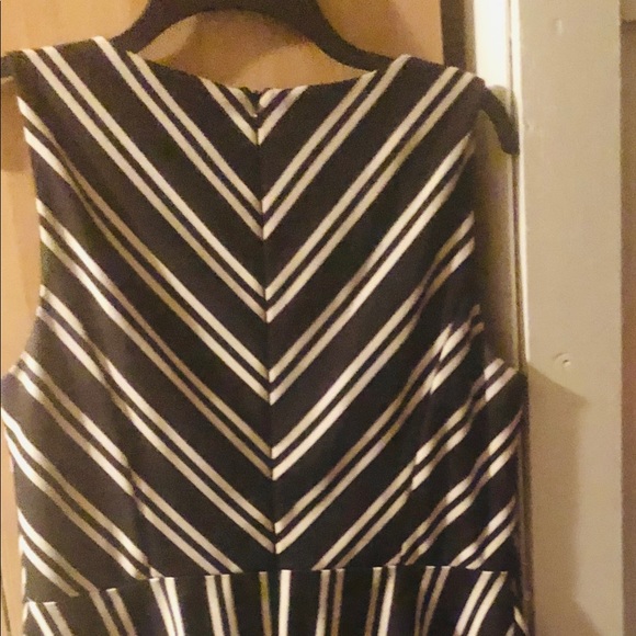 BNWOT - Black and White Sleeveless Striped Dress - Picture 2 of 5